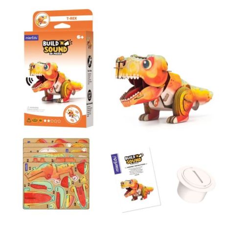 Puzzle 3D cu Sunete T-Rex Mieredu - imagine 2