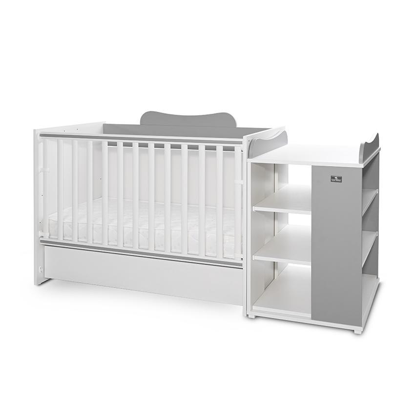 Patut Modular Lorelli 5 Configurarii, White Stone Grey - imagine 7