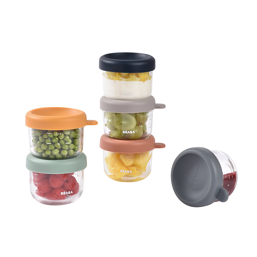 Set 6 recipiente sticlă Beaba 150ml - Organizare mese