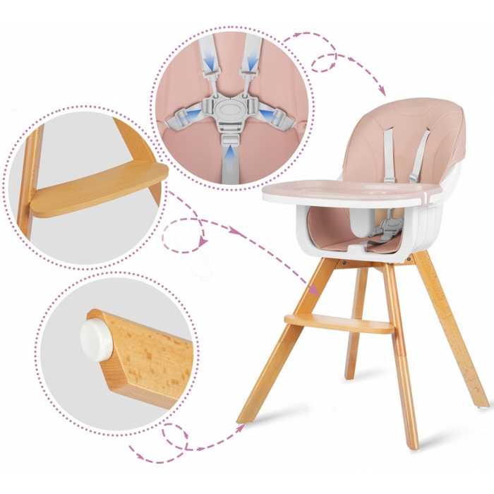 Ricokids Lilo 3 în 1 Scaun Masa Copil Roz - imagine 4