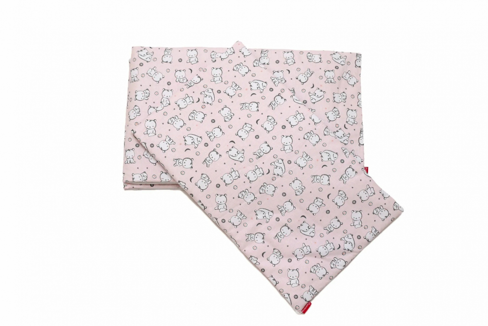 Set protecții patut Baby Bear roz KidsDecor, 50x100 cm - imagine 8