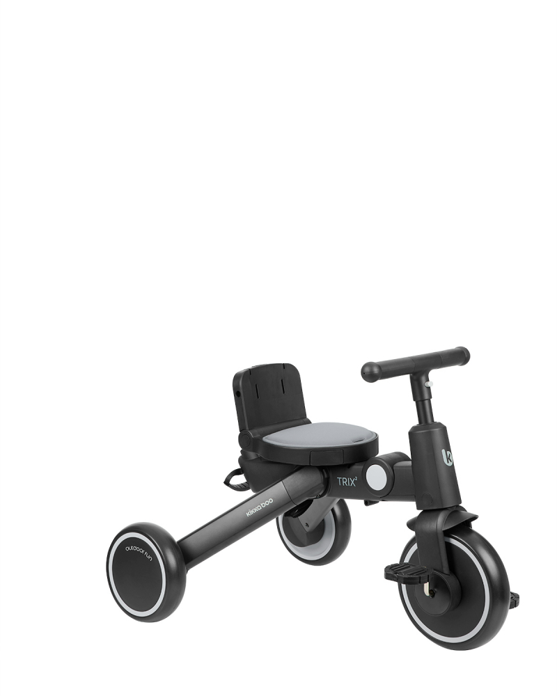 KikkaBoo Trix 2 - Tricicleta 8in1 Gri, Ultrapliabilă
