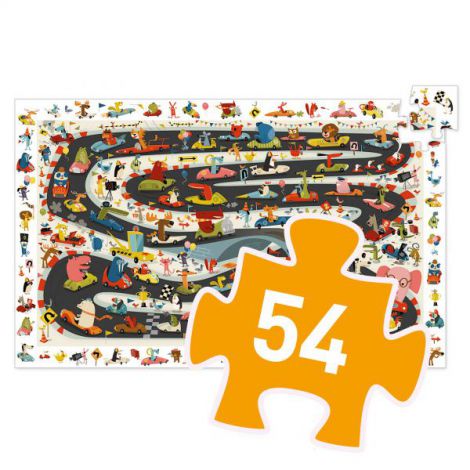 Puzzle Djeco Raliul Masinilor 54 piese - imagine 4