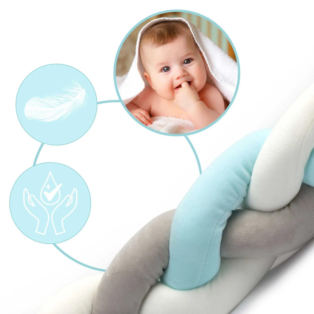 Protecție Patut Antialergică Ricokids Albastru-Gri - imagine 2