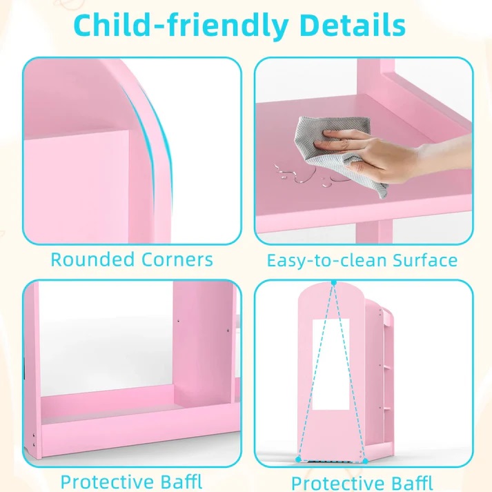 Stand Haine Copii Ginger Home Pink - imagine 3