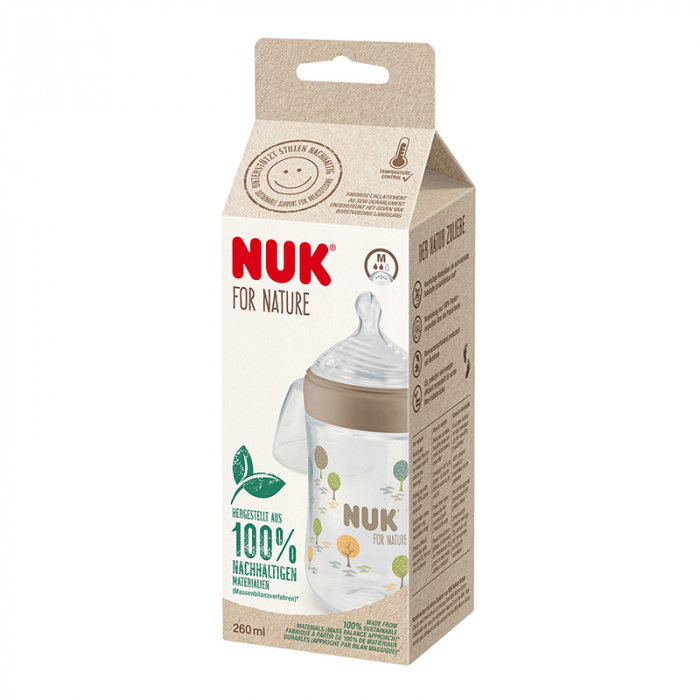 Biberon Nuk for Nature 260ml Control Temperatură