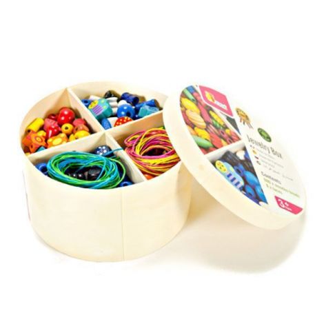Set 600 Margele Lemn Viga Toys - Creativitate - imagine 3