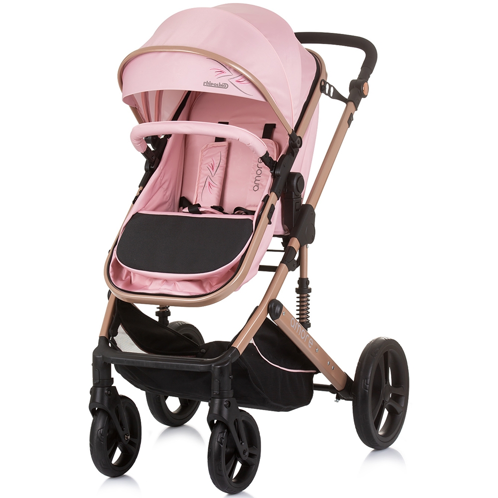 Carucior Chipolino Amore 2in1 Flamingo, Landou + Scaun