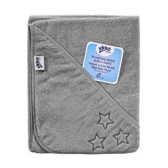 Prosop glugă XKKO Silver Stars bumbac organic - imagine 2