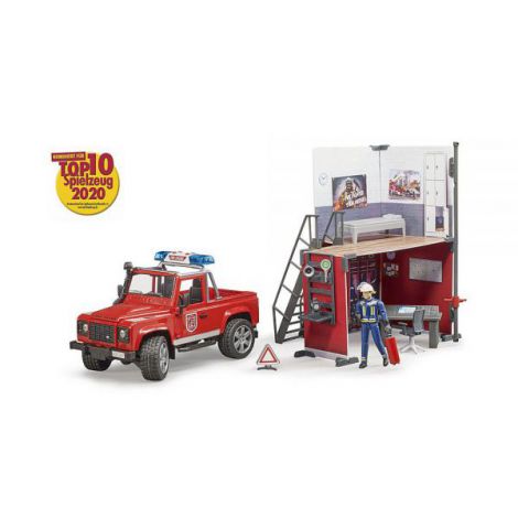 BRUDER Statie Pompieri cu Land Rover Defender - imagine 4