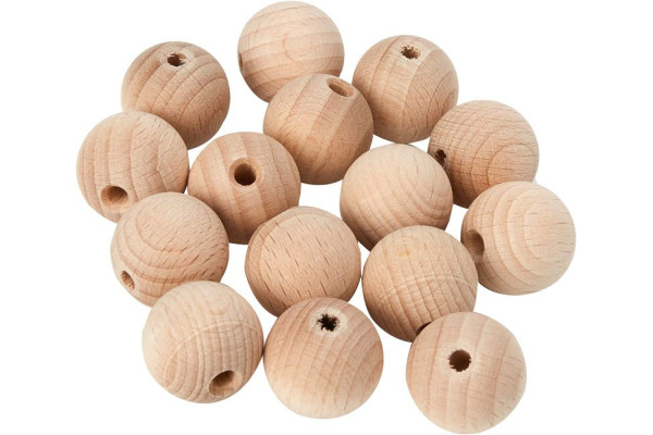 Margele Lemn 20mm Amacs | Set 10 Piese