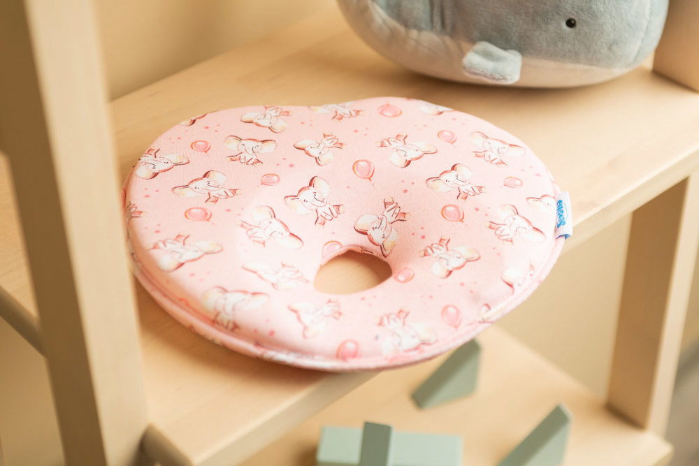 Pernă ergonomică Sensillo Pink - formare cap bebe - imagine 4