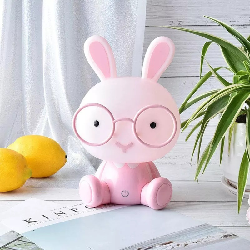 Lampa Veghe Iepuras Pink Nicekids - Somn Linistit - imagine 5