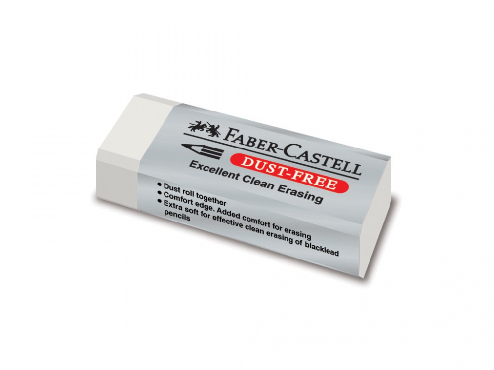 Radiera Faber-Castell Dust Free, 20 mm, Albă