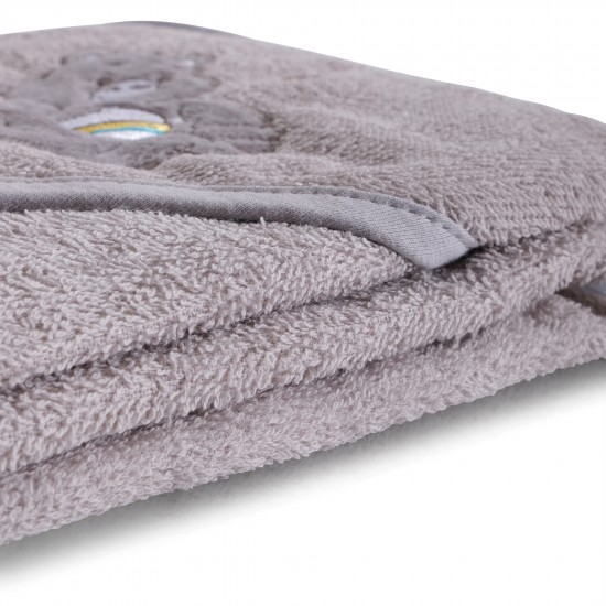 Prosop cu gluga Cangaroo Manny, Bumbac 100%, Grey