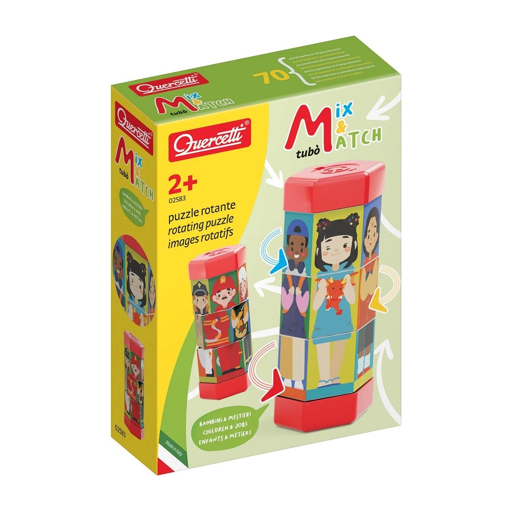 Puzzle Quercetti Tubo Mix Match Meserii | Educațional