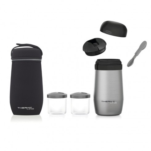 Termos mâncare Jane 1L, 2 recipiente, neutru