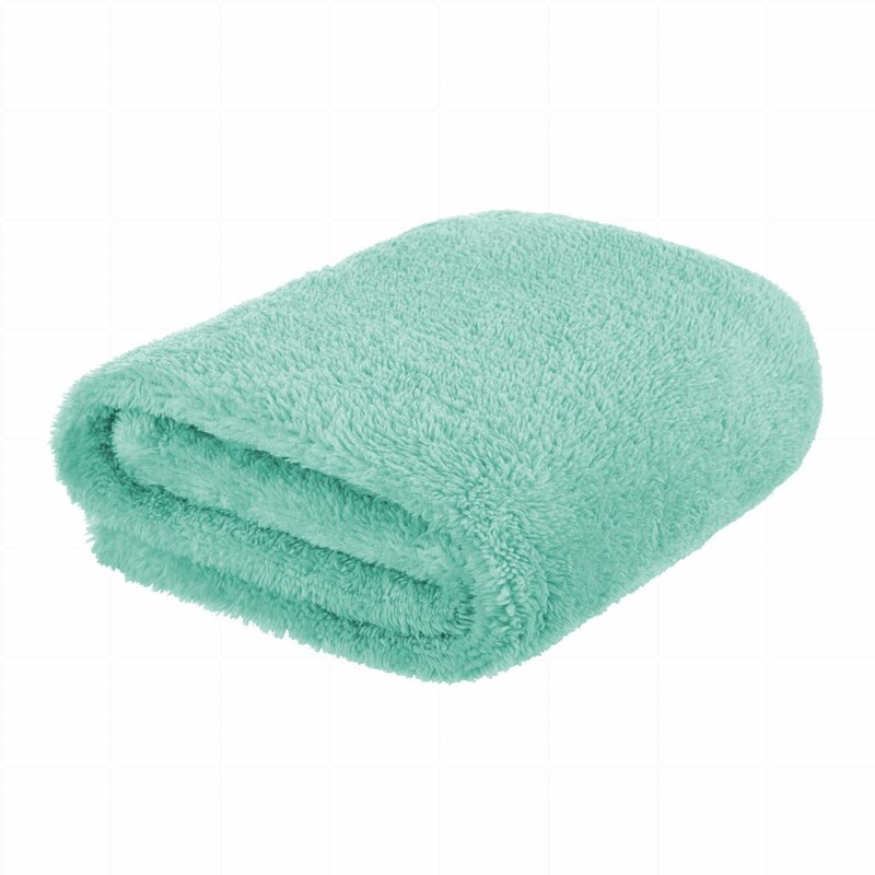 Paturică Pufoasă Fleece Bocioland, 80x100 cm, Mint - imagine 3