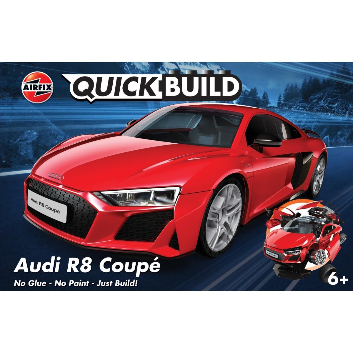 Set Constructie Airfix Quickbuild Audi R8 Coupe