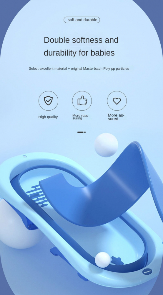 Cădiță Pliabilă Little Mom Blue cu Termometru - imagine 3