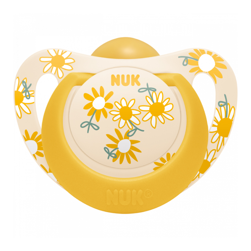 Suzeta Nuk Star Latex, Galben, 18-36 luni