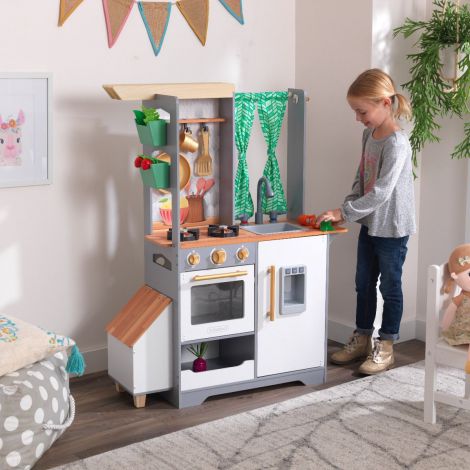 Bucătărie Joacă Kidkraft Terrace Garden cu Lumini - imagine 21