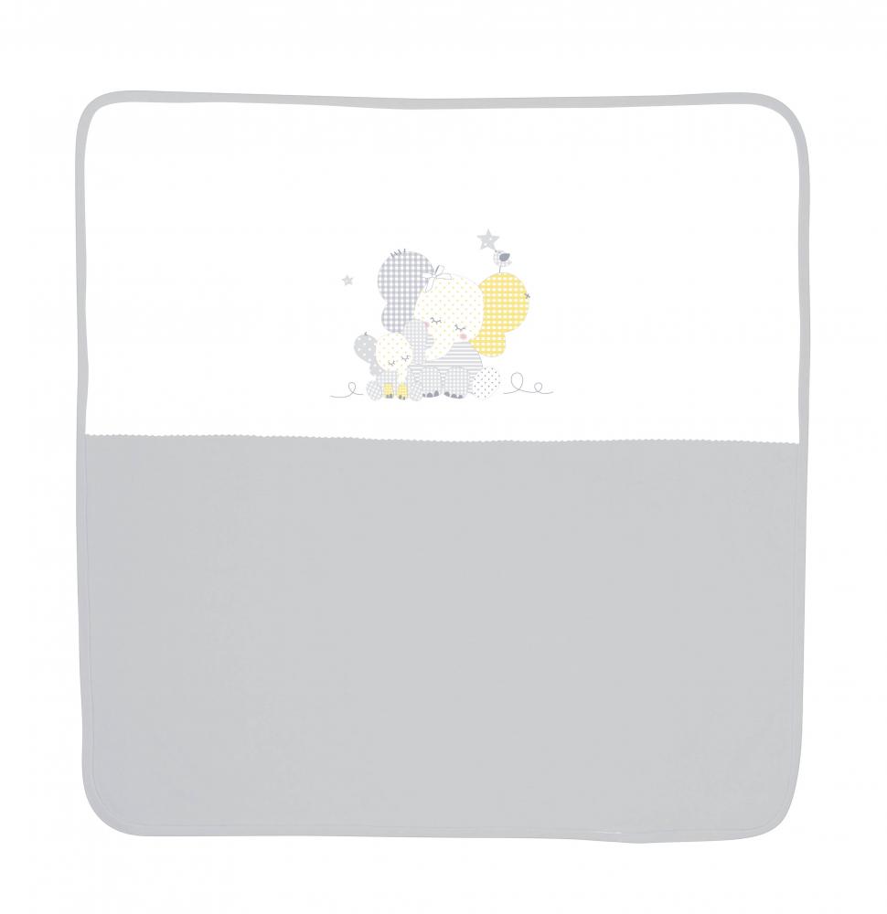 Patura Bumbac Bebe Lorelli Za Za Grey, 90x90 cm
