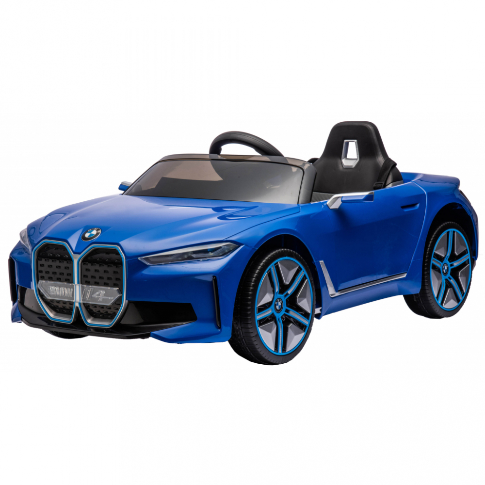 Mașinuță Electrică BMW i4 Blue 12V, Scaun Piele - imagine 7