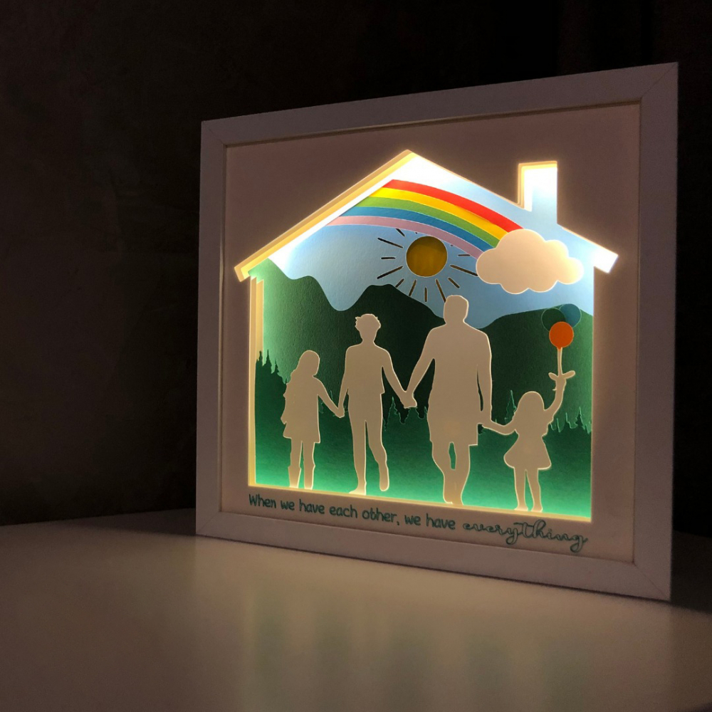 Tablou Luminos Părinți și Copii | Noorhandmadeatelier