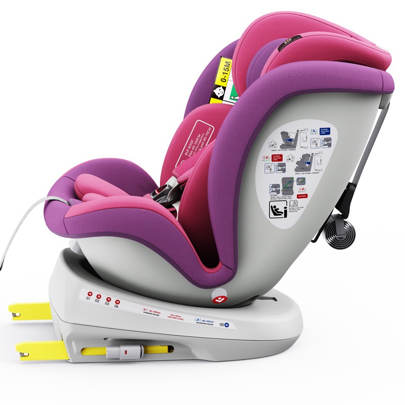 Scaun Auto Buf Boof Tweety 360° Isofix, Unicorn Pink - imagine 7