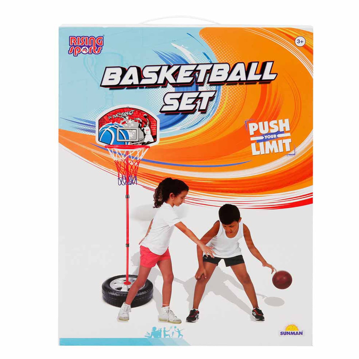 Set Baschet Rising Sports, Reglabil 93-120 cm