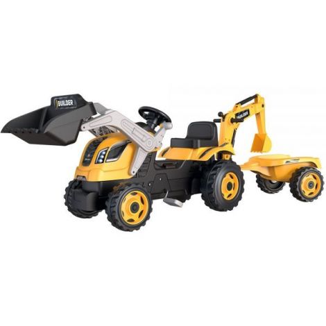 Tractor Smoby cu Pedale si Remorca Builder Max - imagine 2