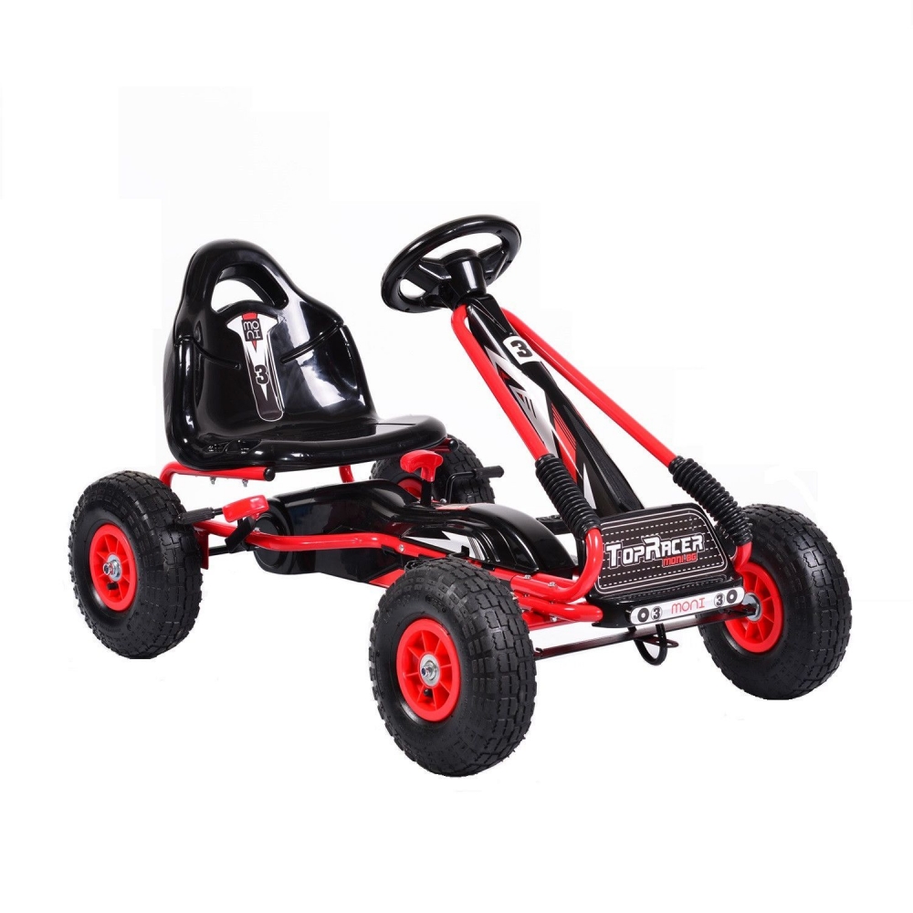 Kart Pedale Moni Red Roti Gonflabile - imagine 2