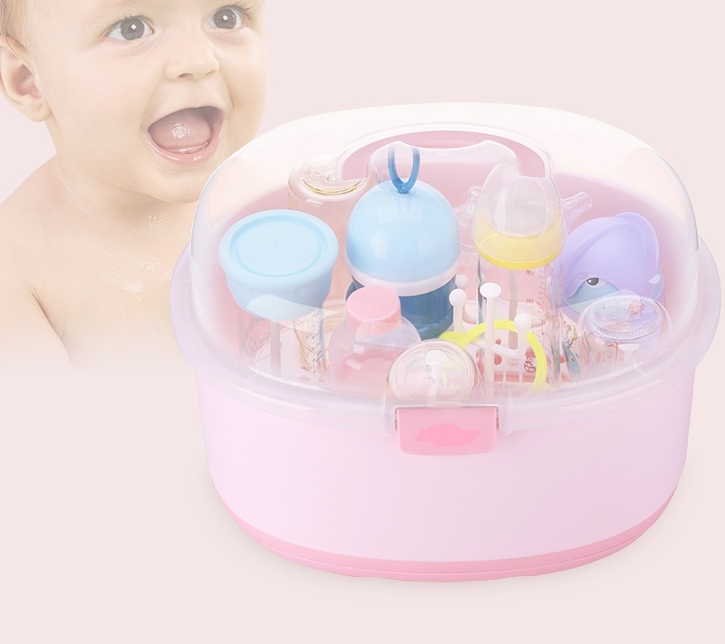 Cutie Depozitare Biberoane Little Mom Pink - imagine 9