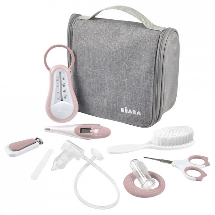 Set Ingrijire Beaba Old Pink, 9 Accesorii