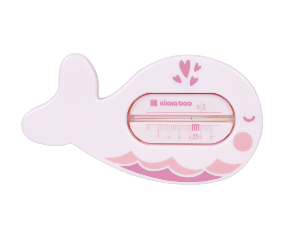 Termometru Baie KikkaBoo Whale Roz - imagine 2