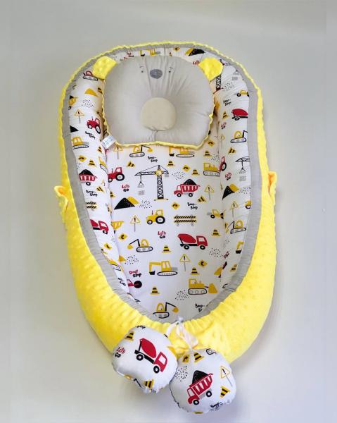 Babynest MyKids Cars Yellow, Siguranță și Confort - imagine 4