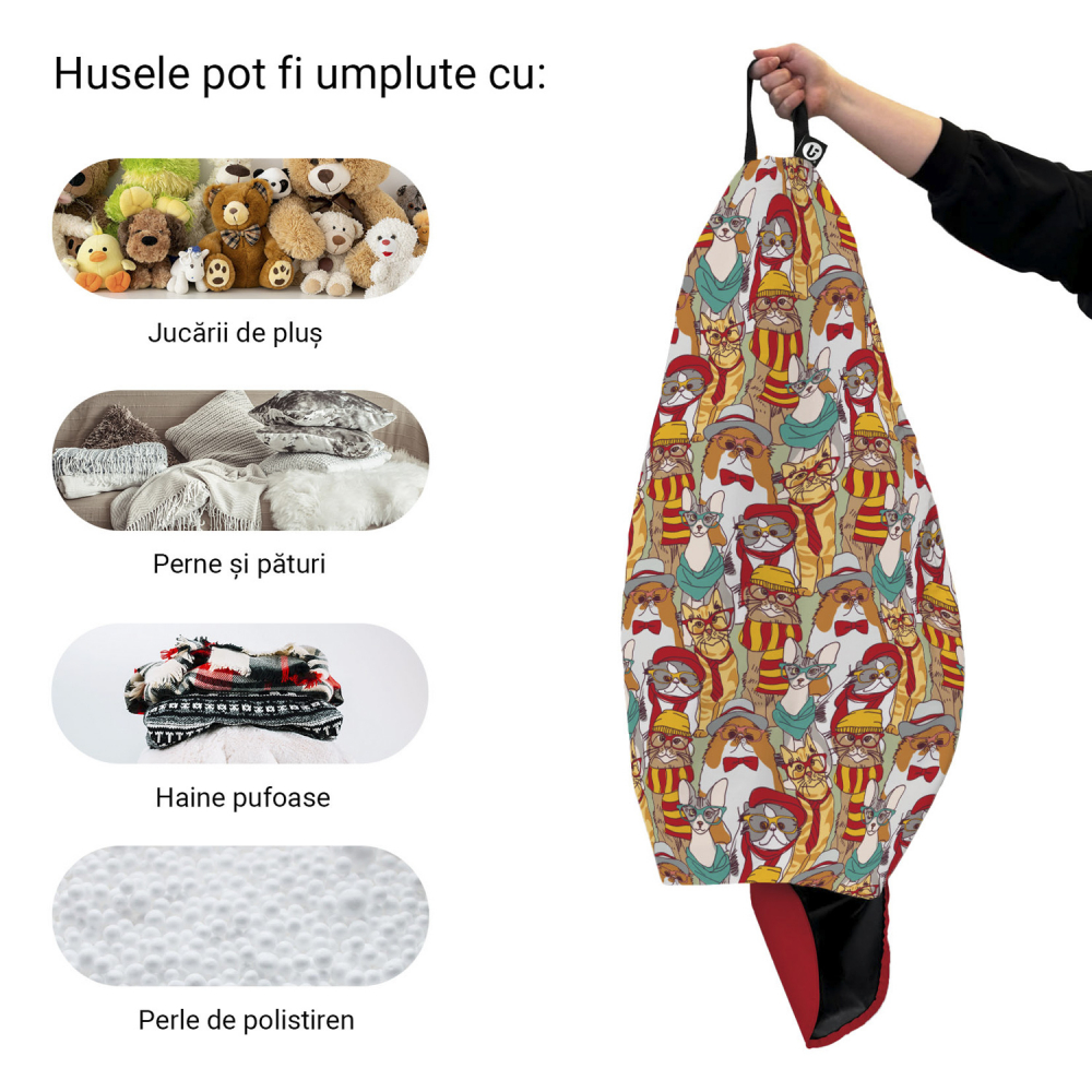 Husa Puf Bean Bag Para XL Hipster Updeco