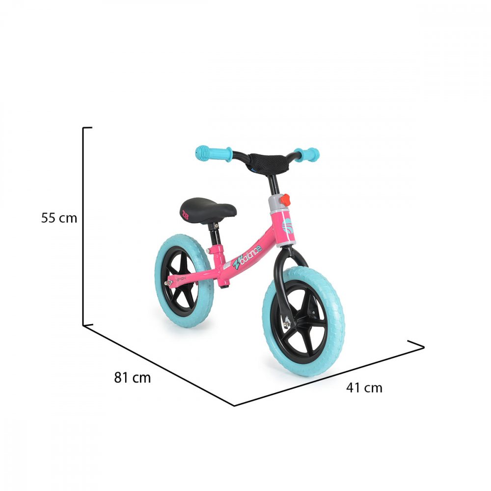 Bicicleta Byox Pink 12" | Fără pedale, ghidon reglabil - imagine 3