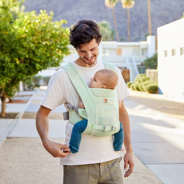 Marsupiu Ergobaby Aerloom Luminos Mint - imagine 3