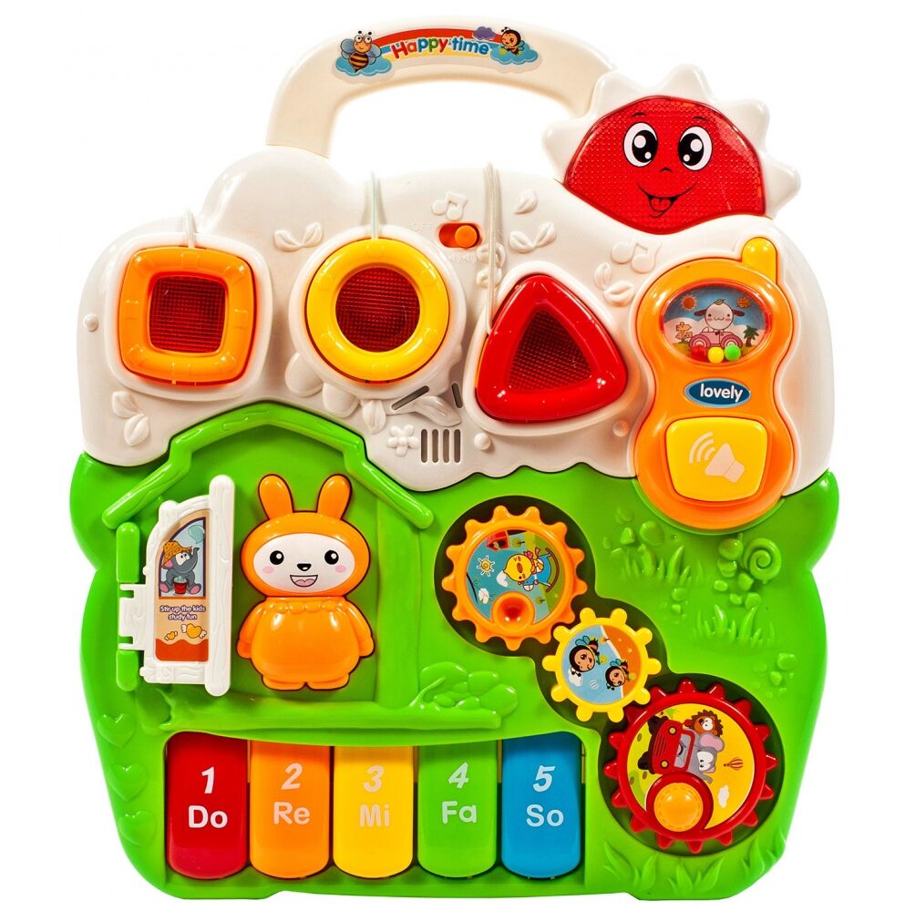 Antepremergator 3 in 1 Malplay Green, cu Pian Interactiv