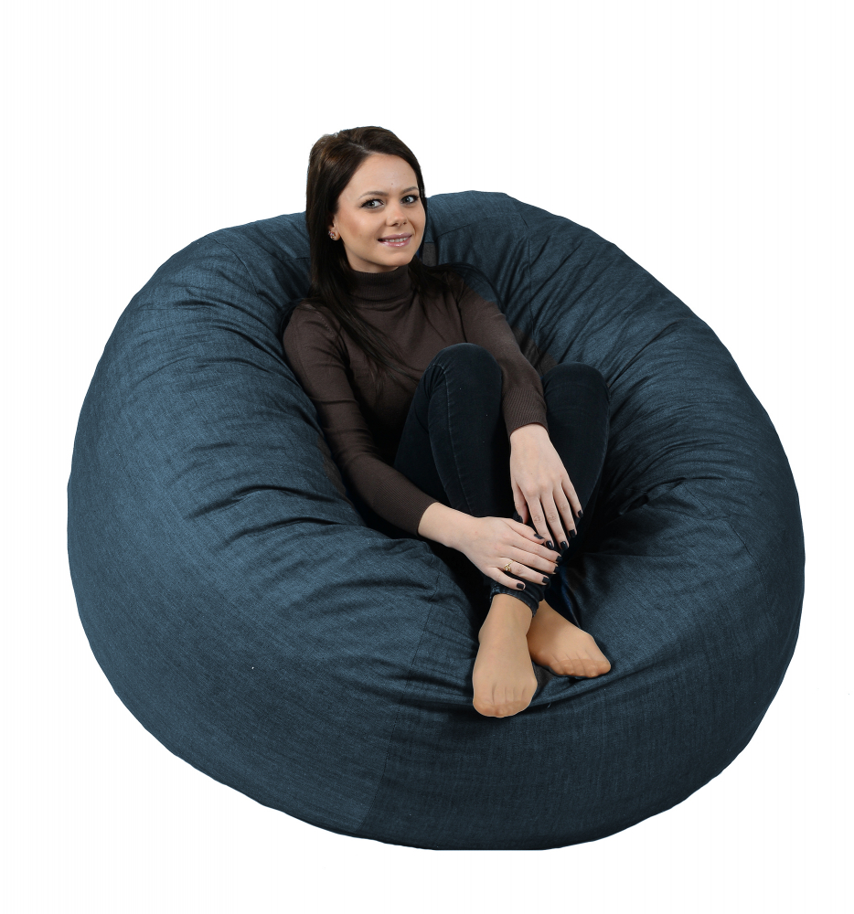 Fotoliu King Size Pufrelax Transformabil, Denim