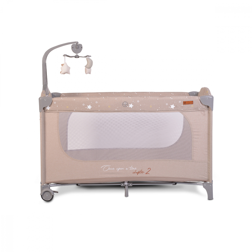Patut 2 nivele Cangaroo | Beige Pliabil - imagine 4