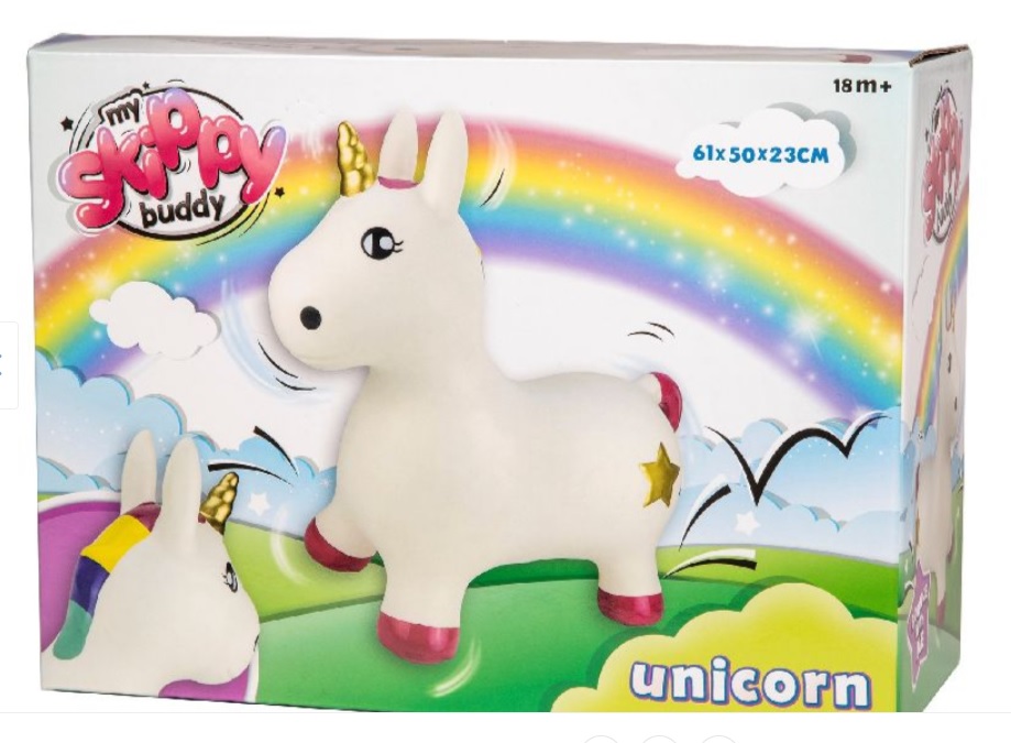 Unicorn Gonflabil Skippy Buddy Alb 61 cm - imagine 2