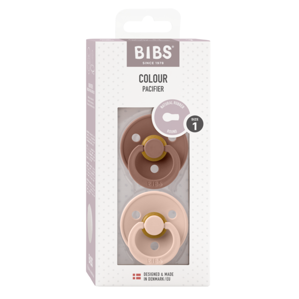 Set 2 Suzete Bibs Colour, Latex, Tetină Rotundă, 0+