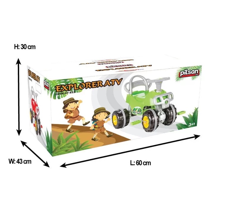 ATV cu pedale Pilsan Explorer Red, 3-5 ani - imagine 2