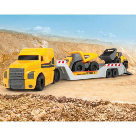 Dickie Toys Mack Volvo Micro Builder cu Remorcă - imagine 7