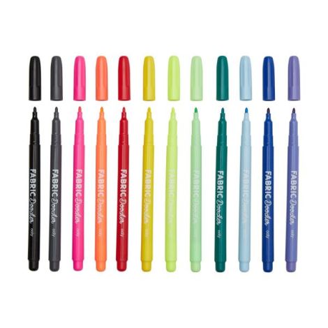 Ooly Fabric Doodlers - Carioci Textile Permanente - imagine 2