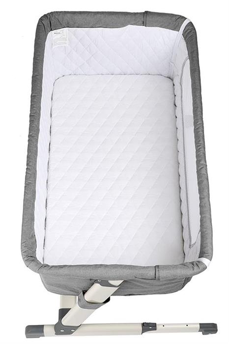 Patut Co-Sleeper Babygo Grey 2 in 1, Saltea Inclusa - imagine 4