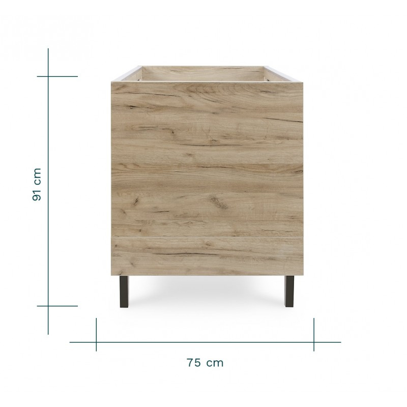 Patut Evolutiv 3-în-1 Tutti Bambini Como Oak - imagine 6